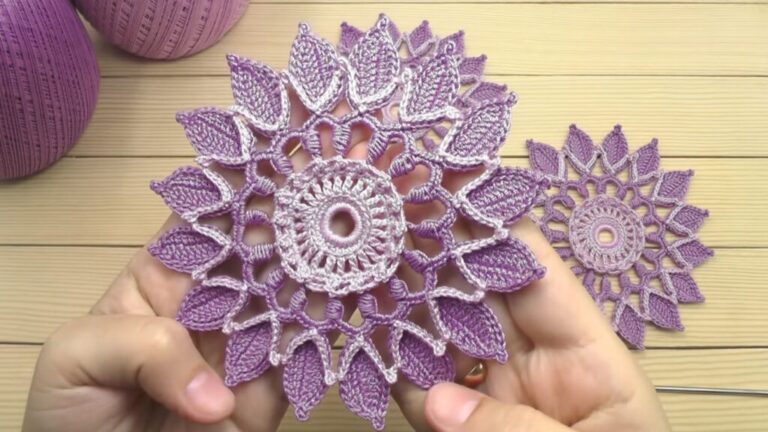 CROCHET FLOWER MOTIF TUTORIAL