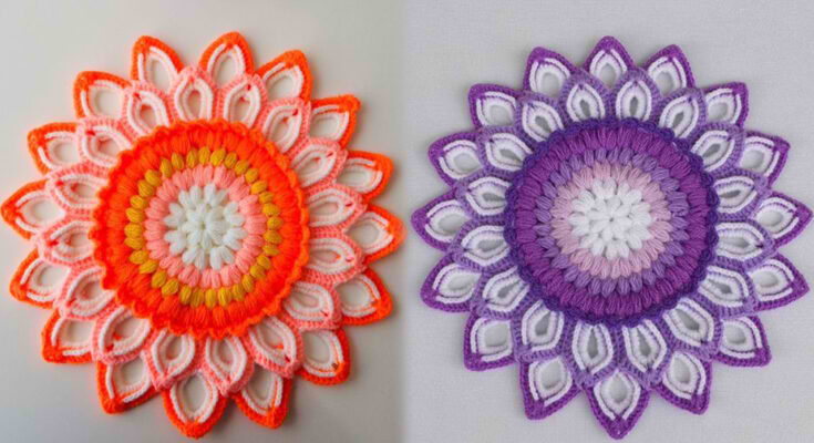 Moon Flower Mandala Free Tutorial