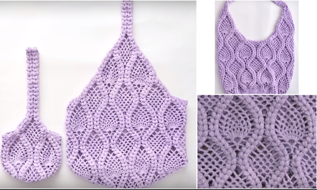 CROCHET PINEAPPLE STITCH BAG