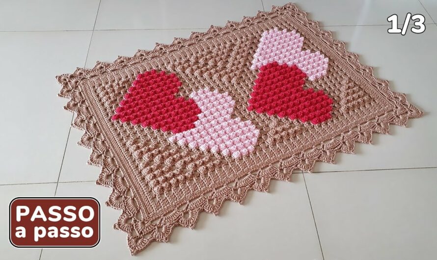 CROCHET HEARTS RUG TO DECOR YOUR HOME