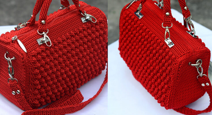 CROCHET BOBBLE STITCH HANDBAG PATTERN