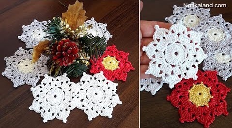 CROCHET SNOWFLAKE ORNAMENTS