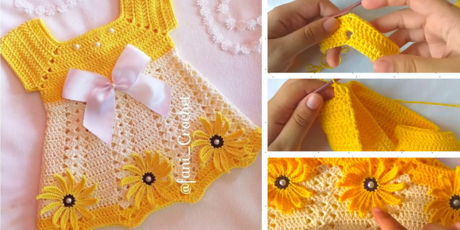 Beautiful spring crochet dress / Step-by-step tutorial