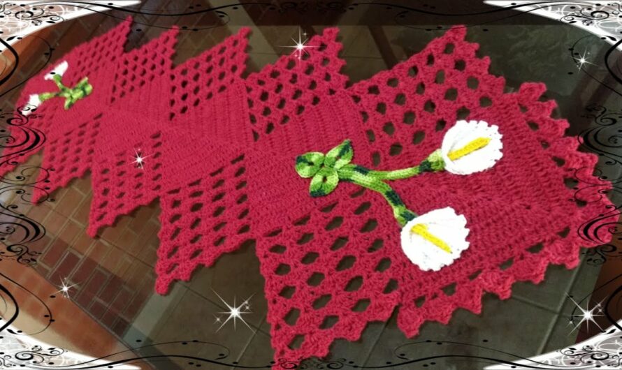 How to Milk glass Crochet Table Runner | Video tutorial