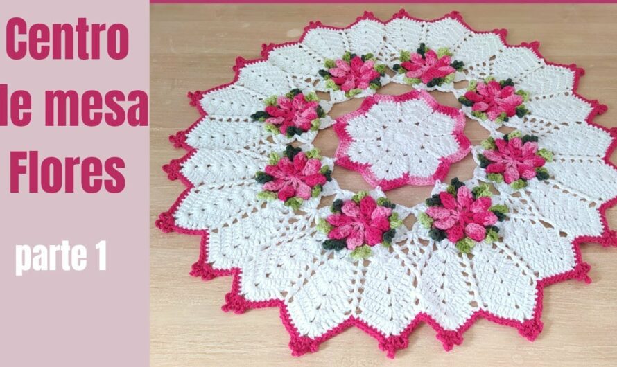 CROCHET FLOWER TABLE CENTER