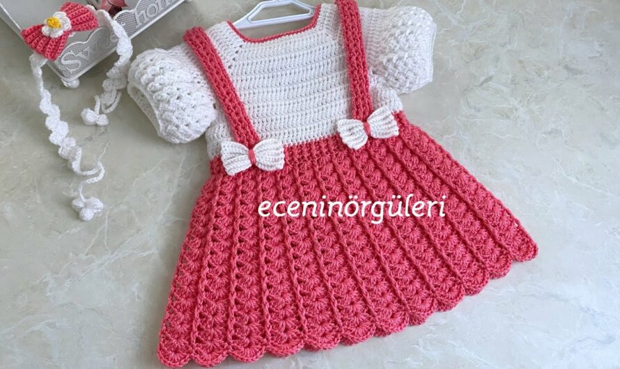 Watermelon Sleeve Crochet Baby Dress/ Watermelon Sleeve Dress