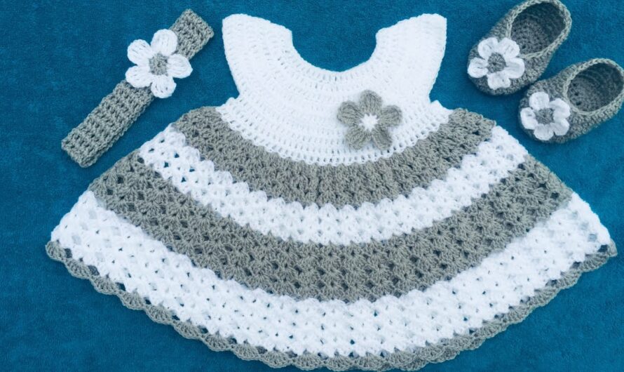 Crochet Baby Dress Tutorial, Crochet 3 Months DressCrochet Baby Dress Tutorial