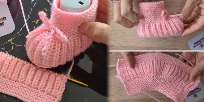 BABY KNIT SHOES YOU CAN MAKE EASILY