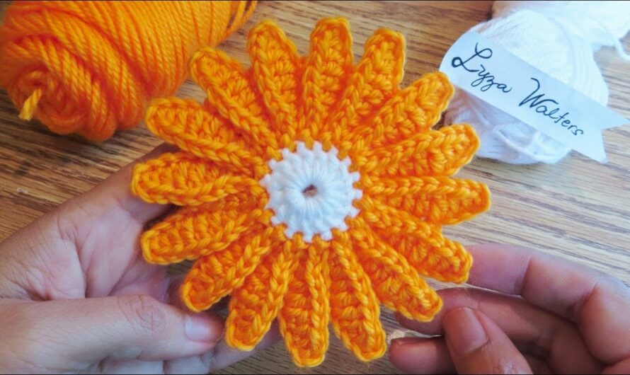 Daisy Flower Motif Crochet | Video Tutorial