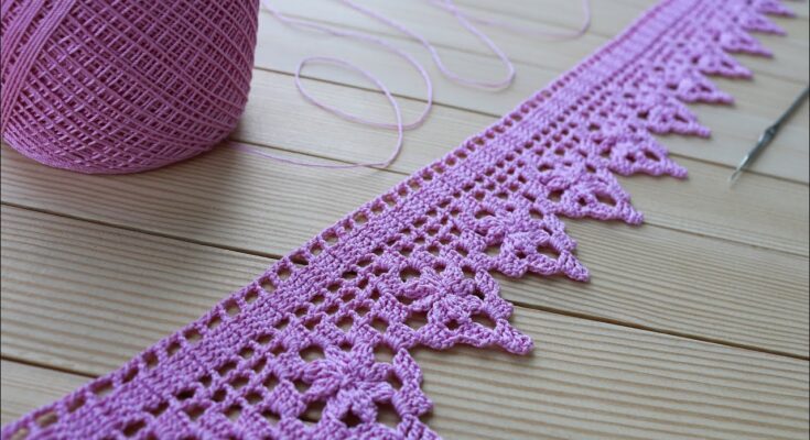 Crochet Ribbon Lace Border Tutorial