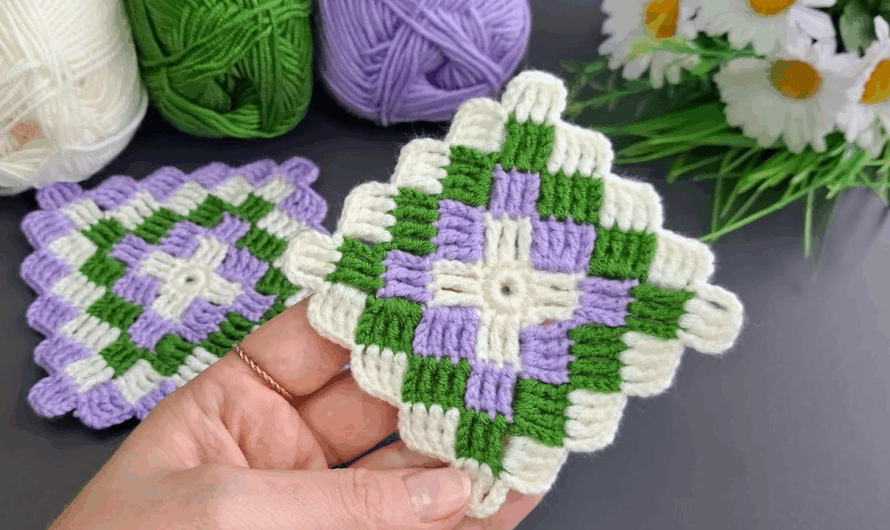How to make Crochet Easy Baby Blanket motif🧶