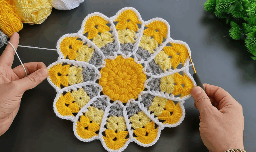 🌸 How to Make a Super Beautiful Crochet Motif