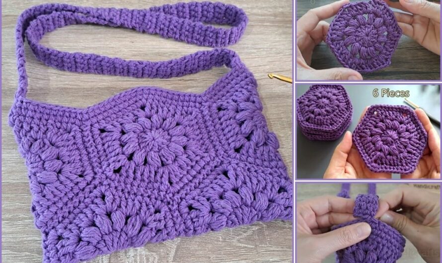 How to Crochet a Beautiful Granny Hexagon Bag 👜👜🧶