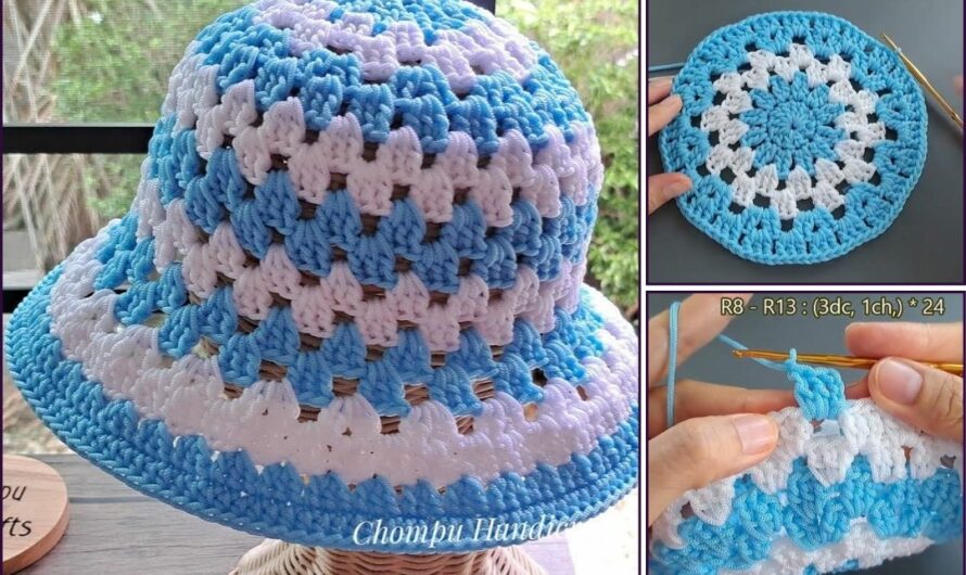 How to make Crochet Sun Hat Tutorial🧶🧶✨✨👑👑