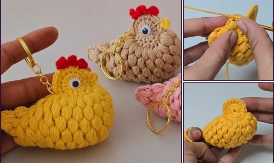 How to Crochet a Cute Chicken Keychain: A Beginner’s Pattern🧶🧶✨✨🐓🐓🐓