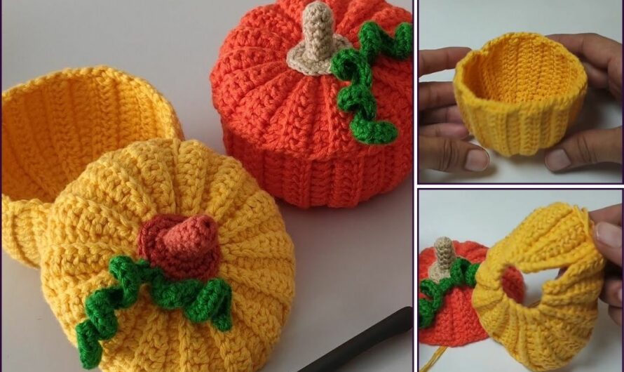 How to Crochet a Sturdy Pumpkin Basket for Autumn🧶🧶🍁🍁🍂🍂🍅🎃🎃