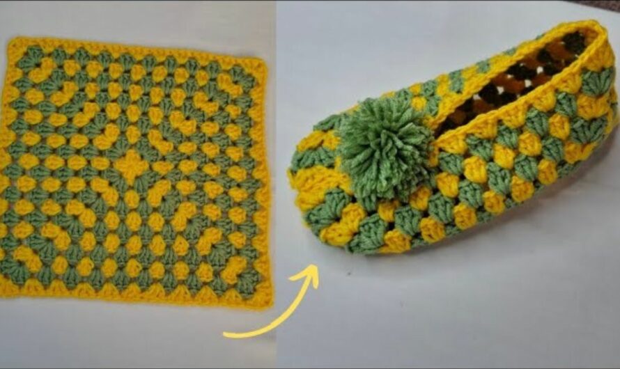 How to Crochet Easy Granny Square Slippers🧶✨✨👞👞🥾