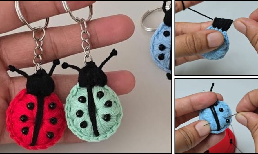 How to Crochet a Ladybug Keychain: A Beginner Tutorial🧶✨💖🐞🐞🐞