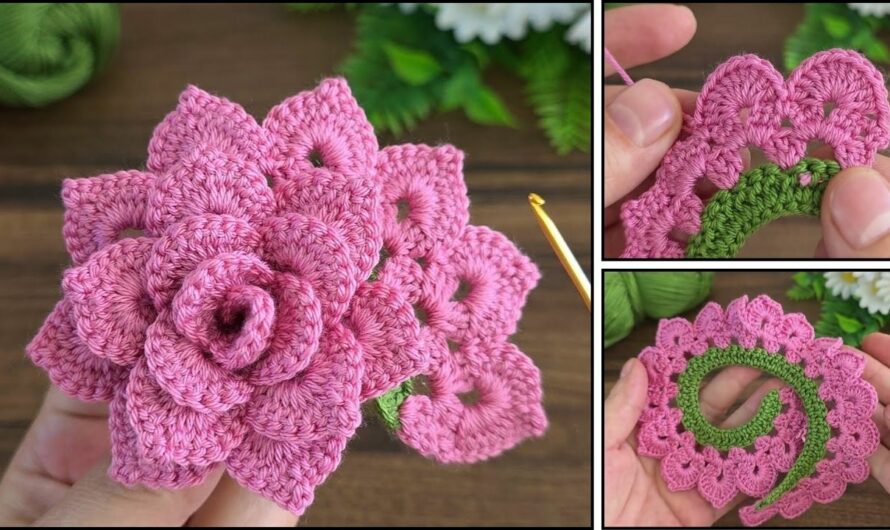 How to Crochet a Rose: Step-by-Step Tutorial🧶✨💖🌹🌹🌹