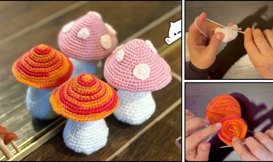 How to Crochet a Cute Mushroom ✨🌺🌸🍄🍄🍄