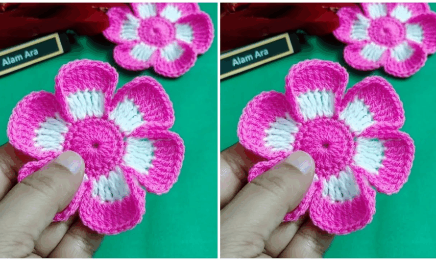 How to Crochet Big Flower✨✨💕💕🌸🌸🌸