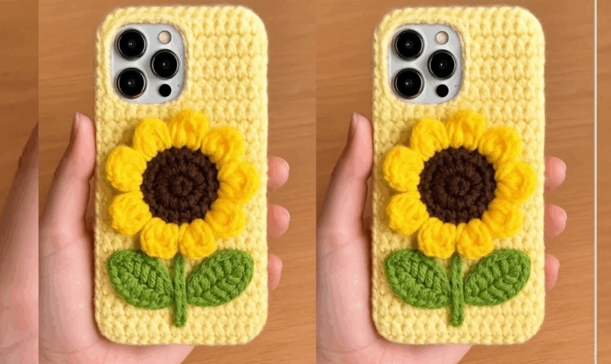 How to Amigurumi Crochet Phone Cover with Sunflower(Crochet Phone Case )✨💕💕📳📳