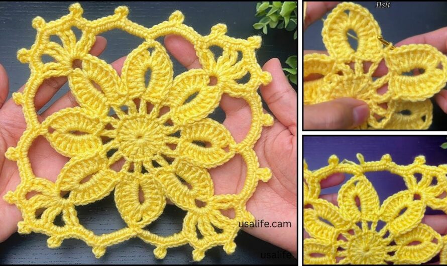 How to Easy & unique crochet square motif✨✨💕💕😍