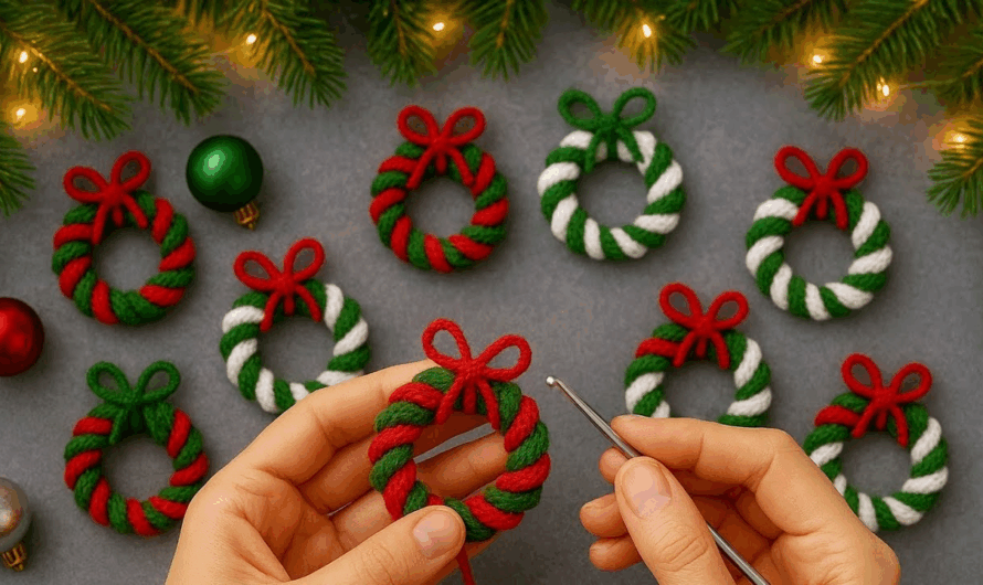 CHRISTMAS TREE ORNAMENTS making🎄Crochet Christmas Decoration 🎅🎁Christmas gift idea🎁