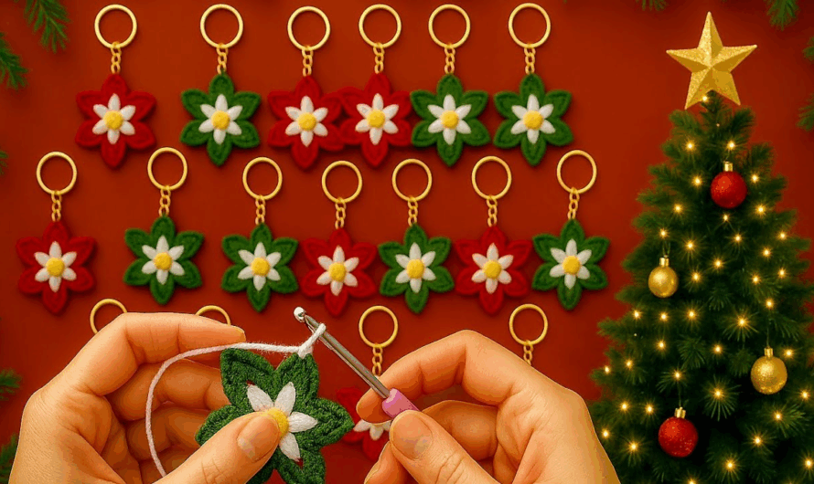 Crochet Christmas Keychain 🎄Christmas decoration 🎅🎁Christmas gift idea 🎄🎁 New year gift