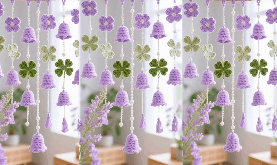Crochet Bell Flower Garland for Home✨💖🌺🌸