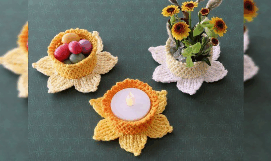 How to Crochet a Flower Tealight Candle Holder✨💖🌺🧨🧨