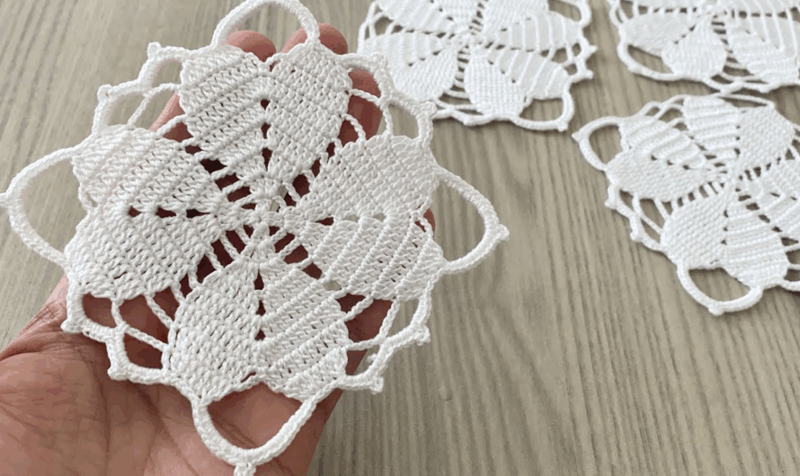 ❤️ Filet Crochet Heart Square Motif🧶💖💖😘