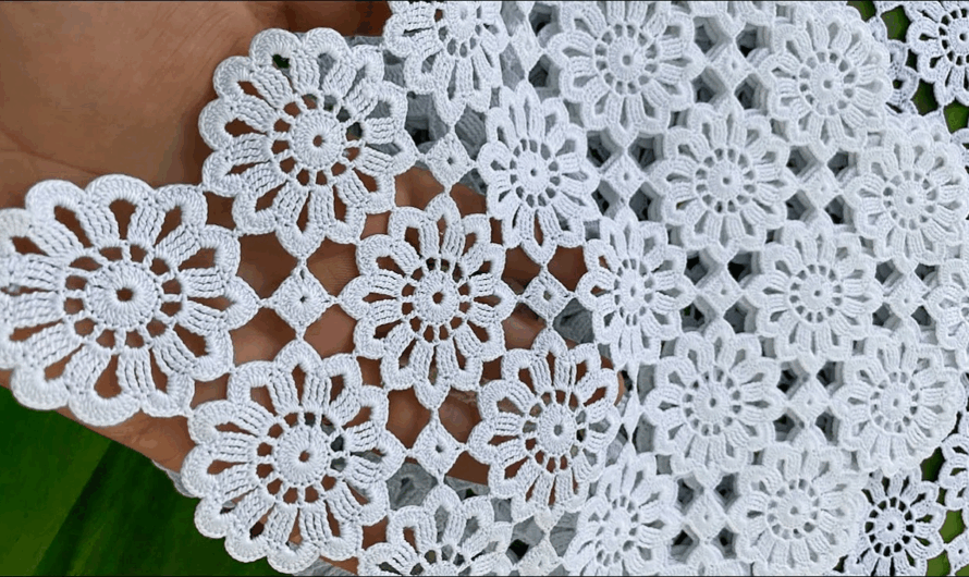 🍍 Elegant Pineapple Lace Motif Pattern🧶✨💖😍🌼