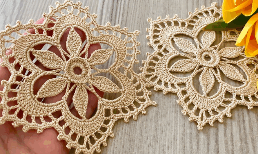 Unique Crochet Flower Motif Pattern Tutorial🌺😍💖✨