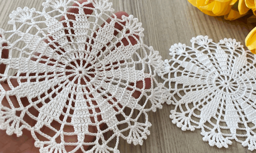 How to Round Motif Crochet Pattern❗️Simple and Stylish Runner, Blouse ( Step by Step Tutorial )🌸🌺🌼✨😍