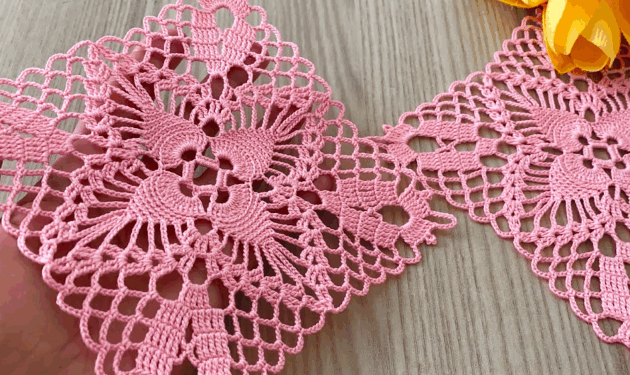 🍍 Elegant Pineapple Square Motif Tutorial💖😍😘🌺