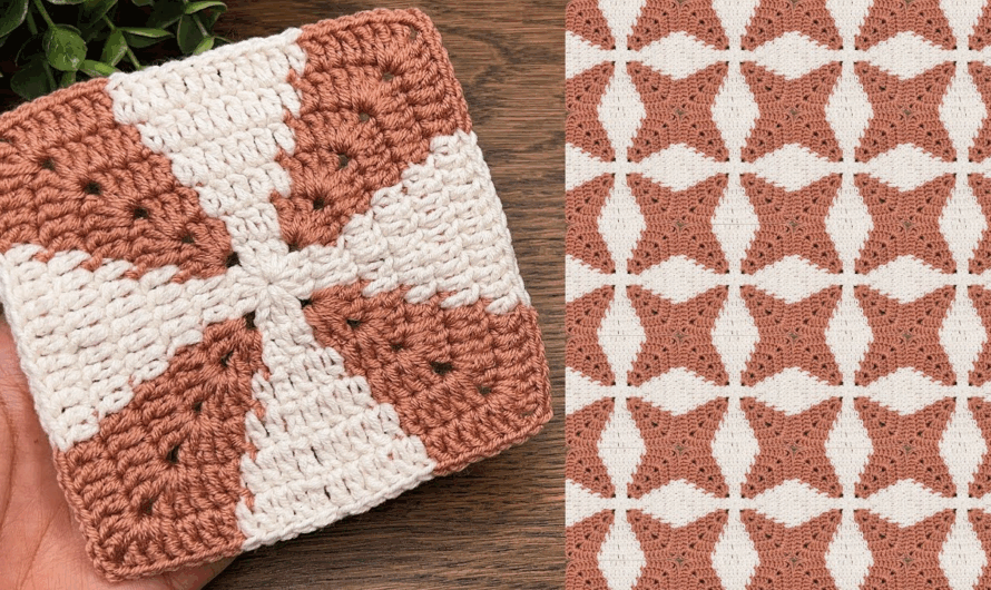 😘How to crochet square motifs pattern ,very easy for beginners💖😍