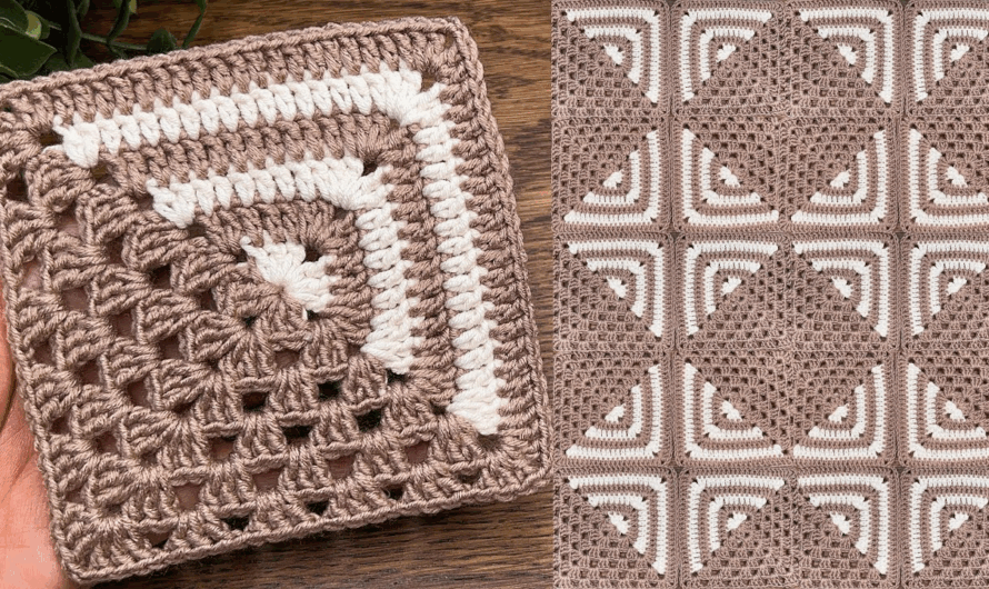 ✨How to crochet different granny square tutorial for beginners🌺😘😍