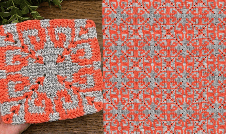 🌸How to Mosaic Crochet Square-Detailed Instructions😘🌺💖