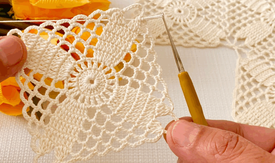 🧶Crochet Motif Pattern Multipurpose Runner, Blouse How-To Tutorial for Beginners✨🌺🌸