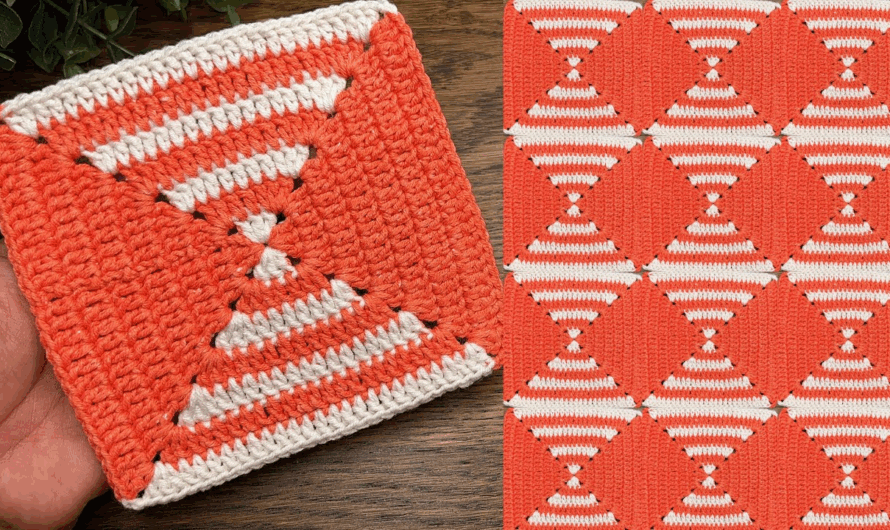 ✨How to crochet square motif pattern ,very easy for beginners💖🌸😍