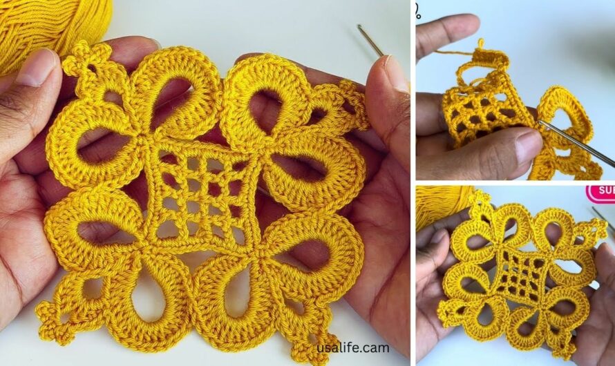  Amazing crochet different square pattern✨💖🌺🌸😍