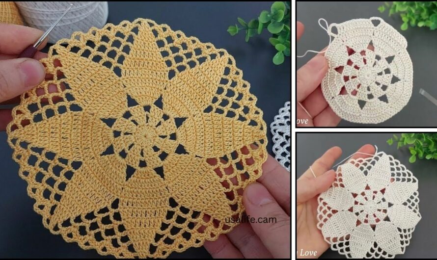 🧶 Classic Round Lace Doily Tutorial✨🌺🌸💖