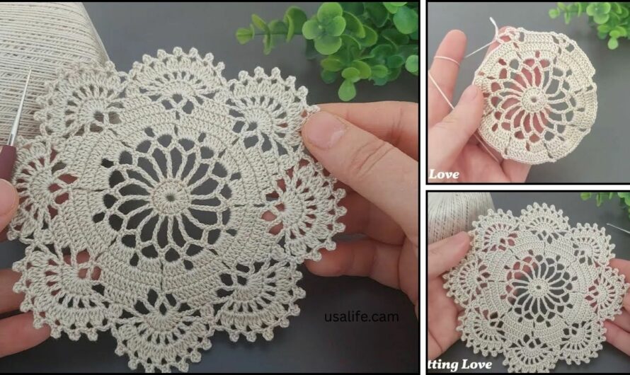 Crochet Flower Coasters & Placemats🧶✨💖🌸🌺
