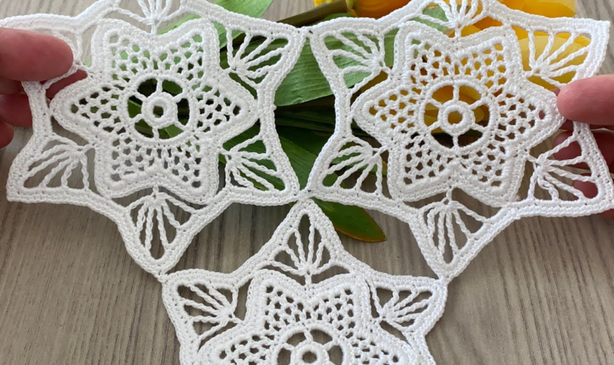 ❄️ Classic Lacy Six-Point Snowflake Tutorial🌺🌸🌼