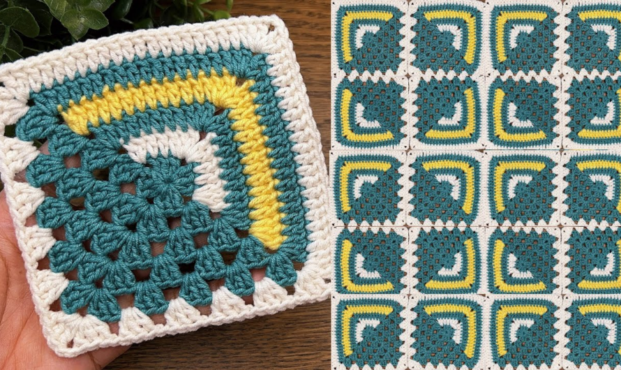 This New Granny Square is Absolutely Beautiful 🤩 Colorful Blanket💖💕