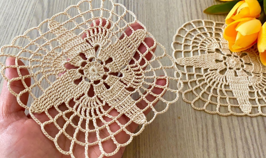😘How to Crochet Design Square Motif Model💕🌺😍