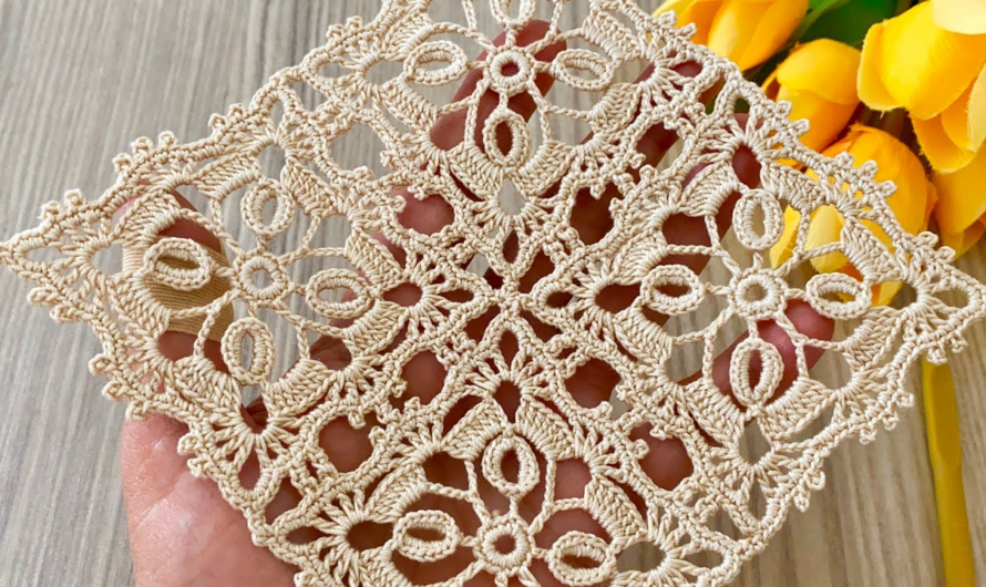 🌺Crochet Wonderful Square Motif for Beginners😍💕