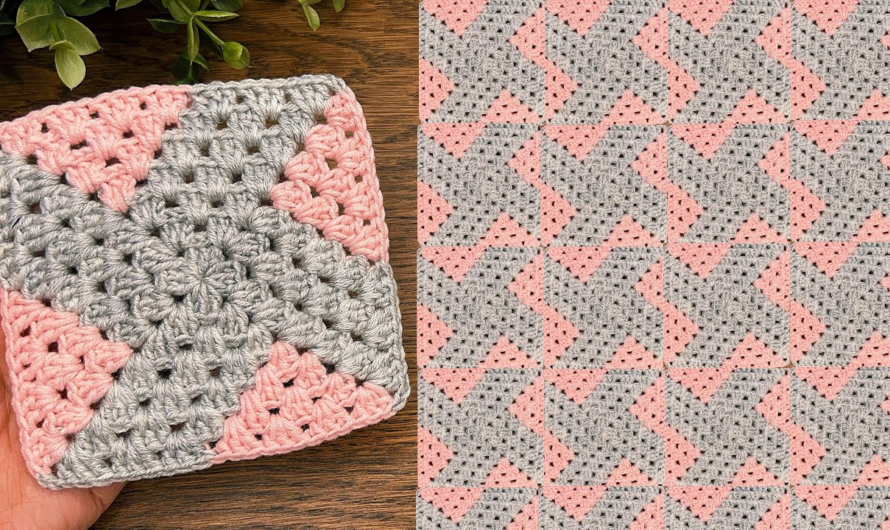 💖How to Crochet Zigzag Square | Step-by-Step Tutorial😘💕