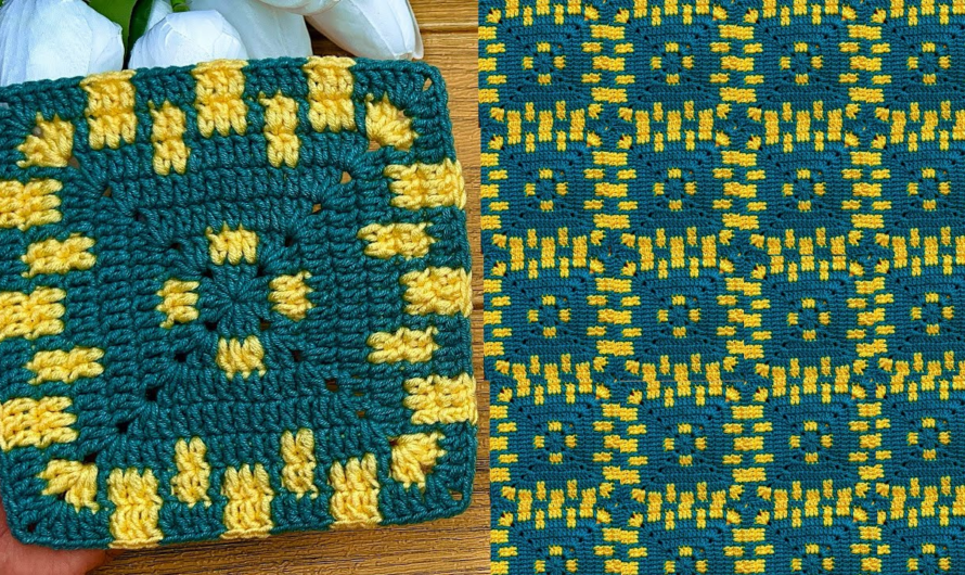 🧶How to Crochet Square Blanket Pattern💖✨🌺